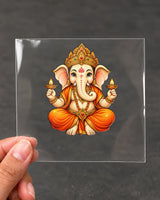Diya Ganesha hard surface patch on clear film