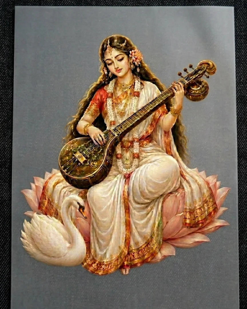 Saraswati's Grace | Iron-on Patch | Divine Blessing