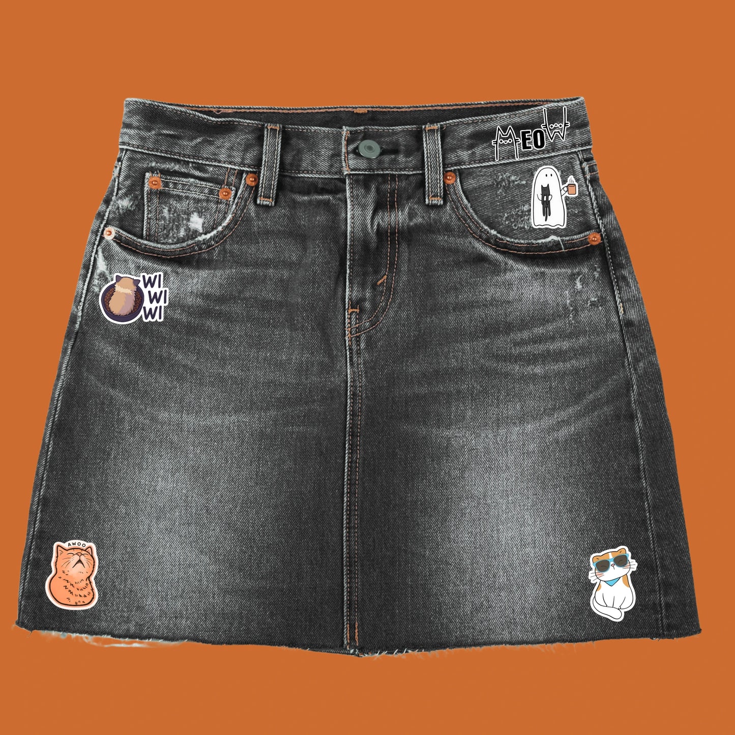 Kitty cat | Pack of 30 Hot-Sticks | Iron on patches