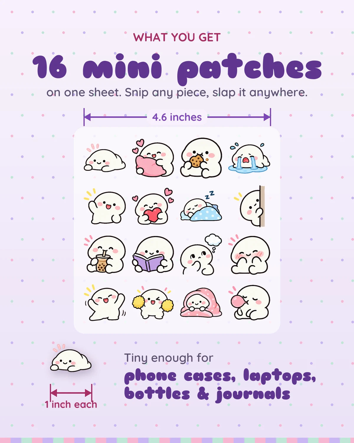 Mochi Mood mini patches: what you get