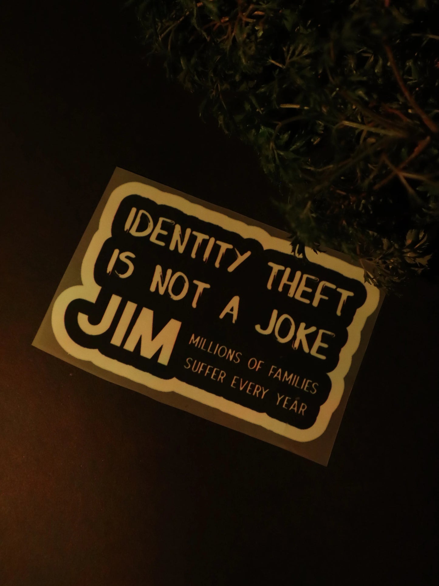 Identity Theft is not a joke Jim | Iron on patch | The Dundie Pack