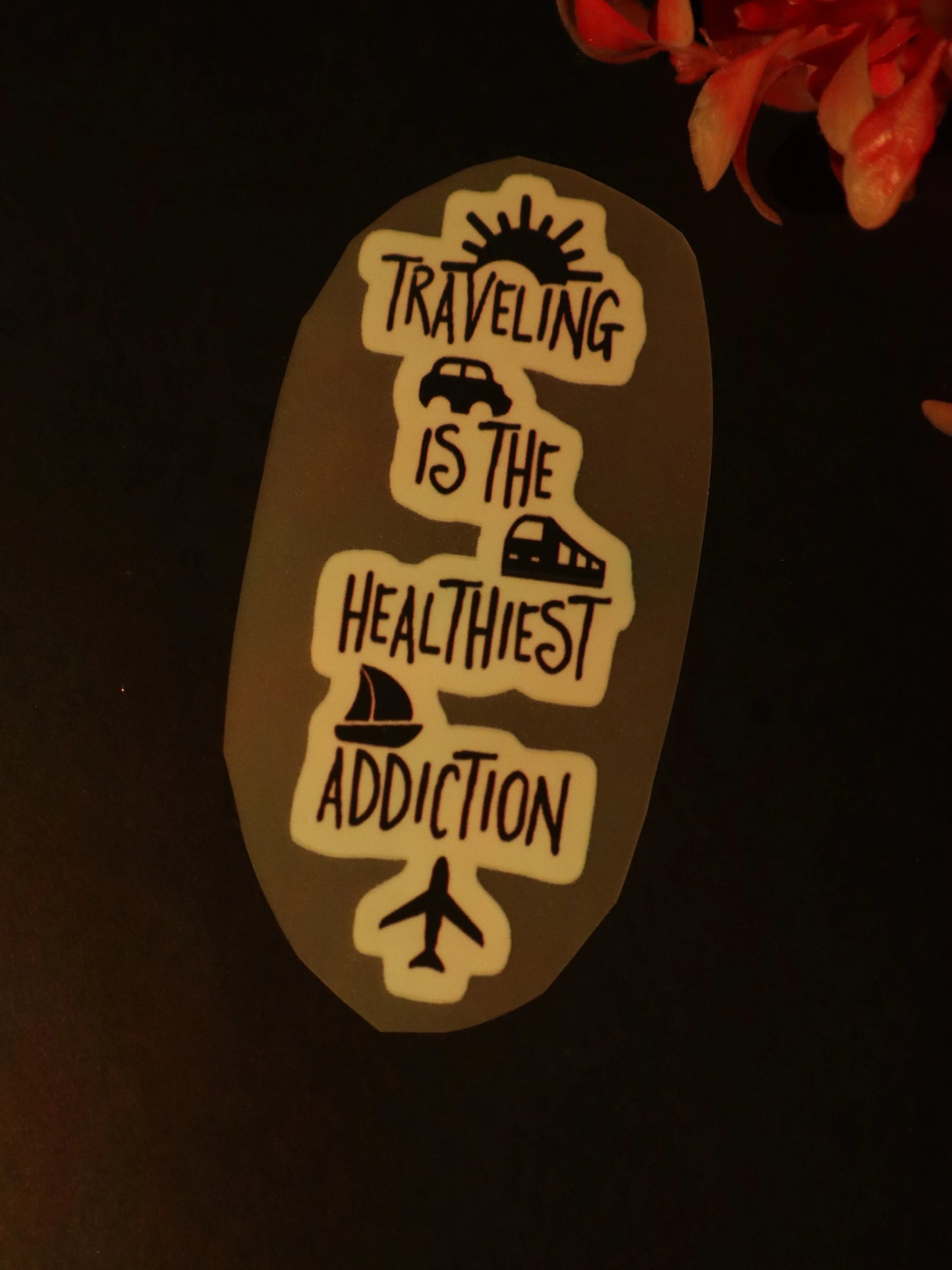 Travelling is the healthiest addiction | Iron on patch | Vacay Mode