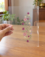 Blush Botanica hard surface patch on clear film