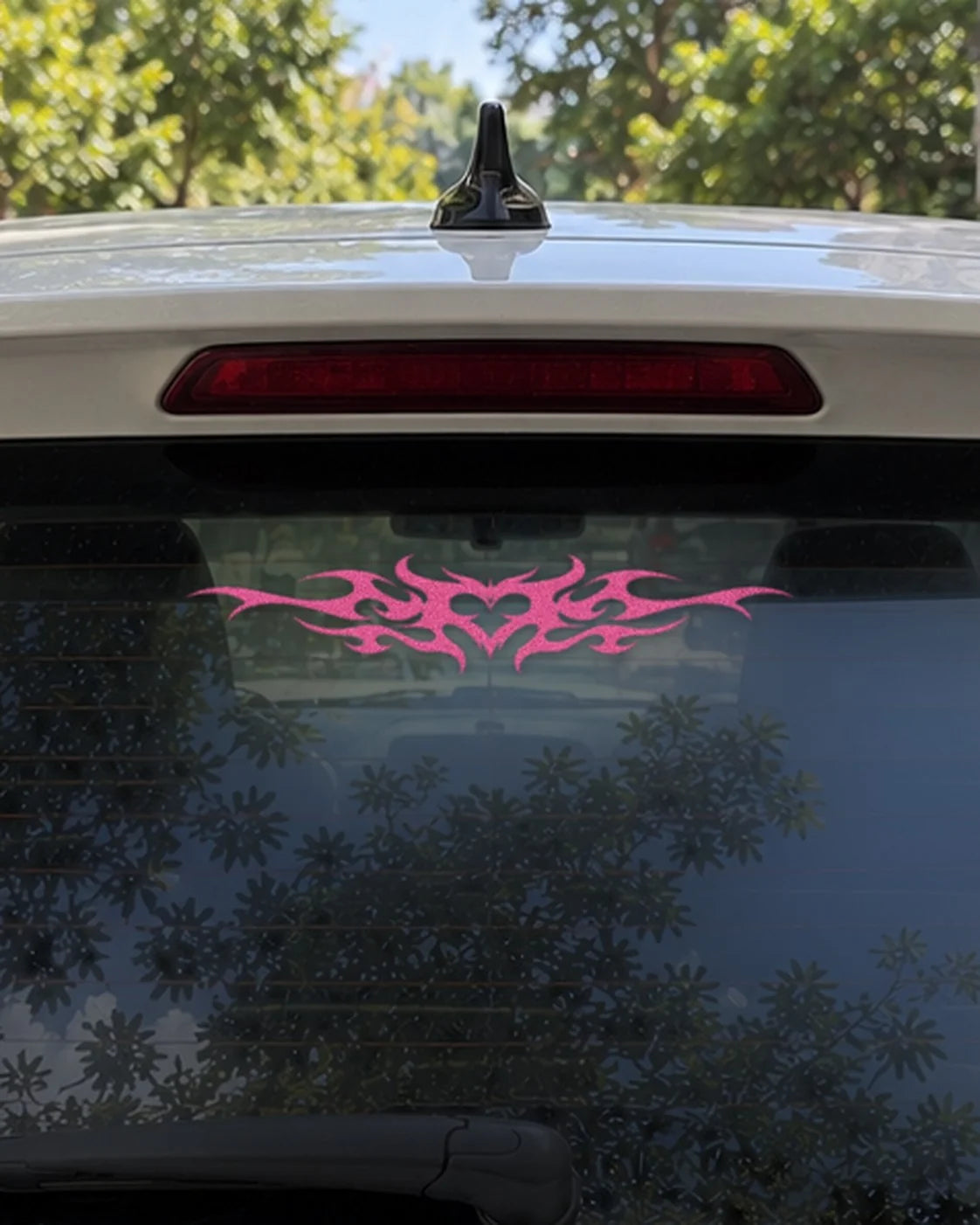 Pink Tribal car patch on a car
