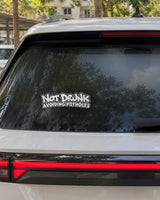 Not Drunk Avoiding Potholes car patch in white on a car
