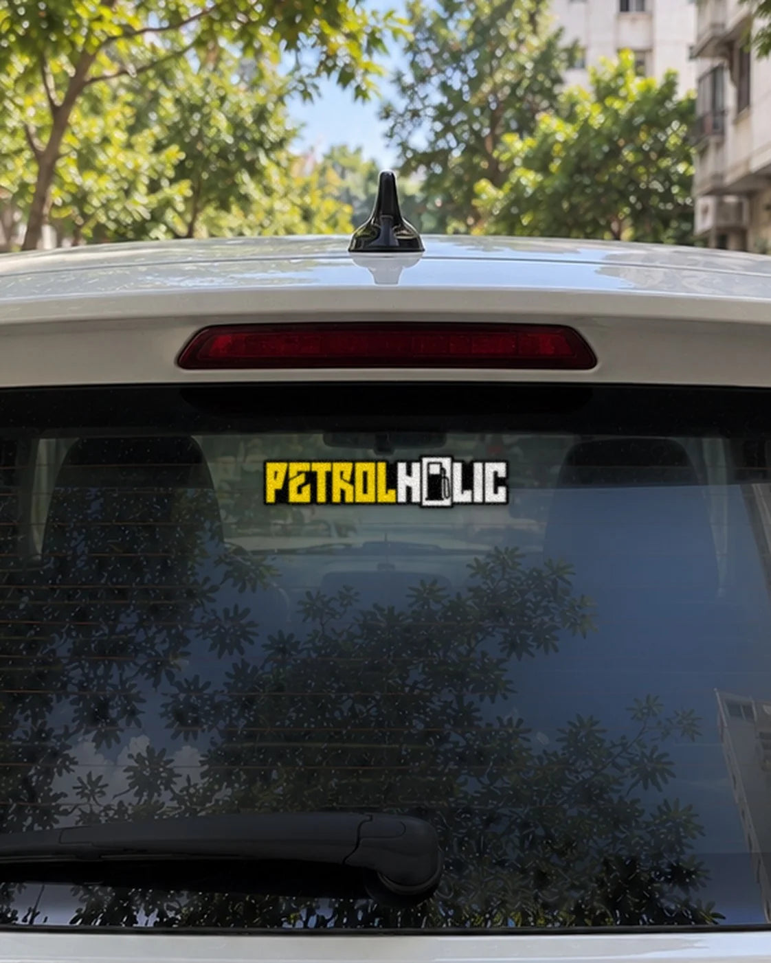 Petrolholic car patch on a car