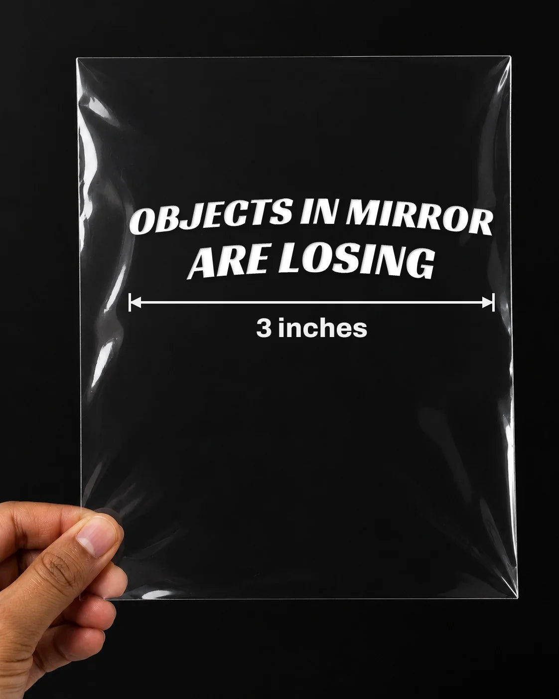 Mirror Losing car patch in white on a car