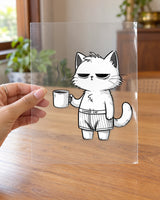 Catpuccino hard surface patch on clear film