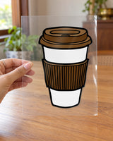Coffee To-Go hard surface patch on clear film