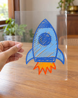 Cosmic Crayon hard surface patch on clear film