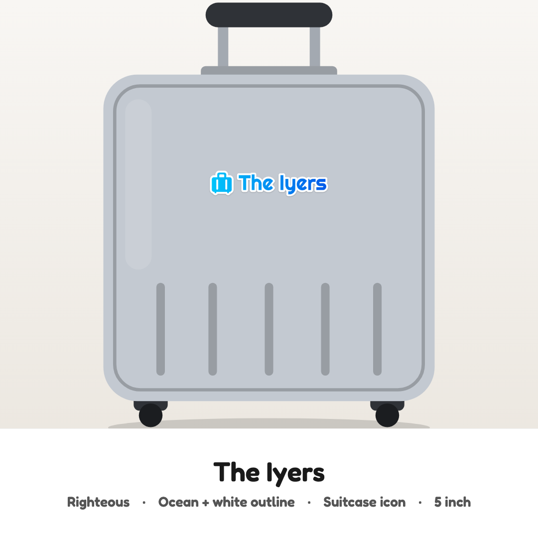 Your name on your luggage, customised hard surface name patch