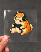 Doge Gamer gamer patch on clear film