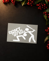 Don't Touch My Bike iron-on patch transfer