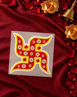 Phool Swastik iron-on patch transfer