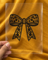 Lace Bow embroidery-look iron-on patch | Thread Theory