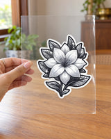 Noir Lily Elegance hard surface patch on clear film