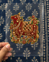 Shahi Nandi embroidery-look iron-on patch | Thread Theory