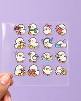 Softy Ducky mini hard surface patch sheet on clear film