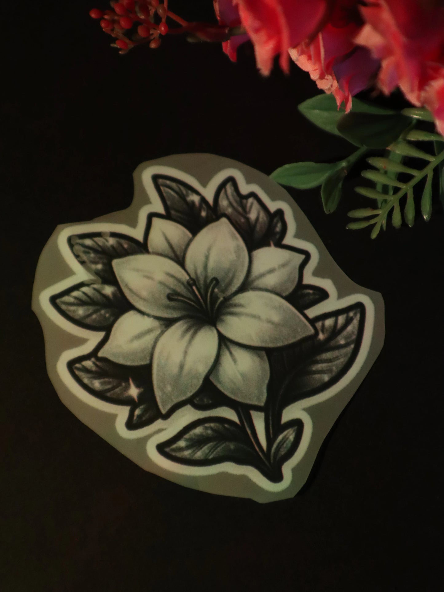 Noir Lily Elegance | Iron on patch | Pinterest Flowers