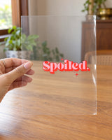 Spoiled hard surface patch on clear film