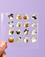 Spooky Boo mini hard surface patch sheet on clear film