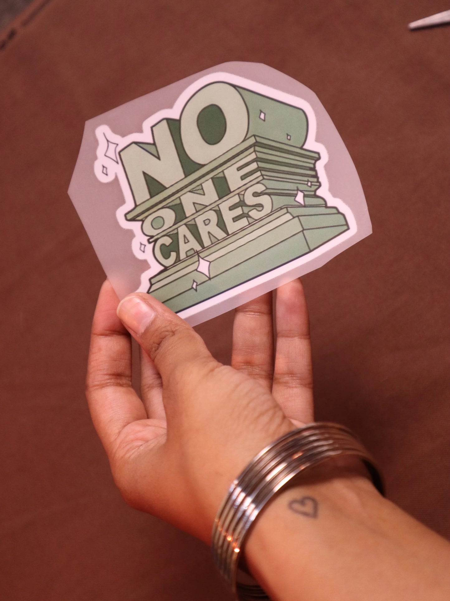 No One Cares | Iron-on Patch | Moodvertising