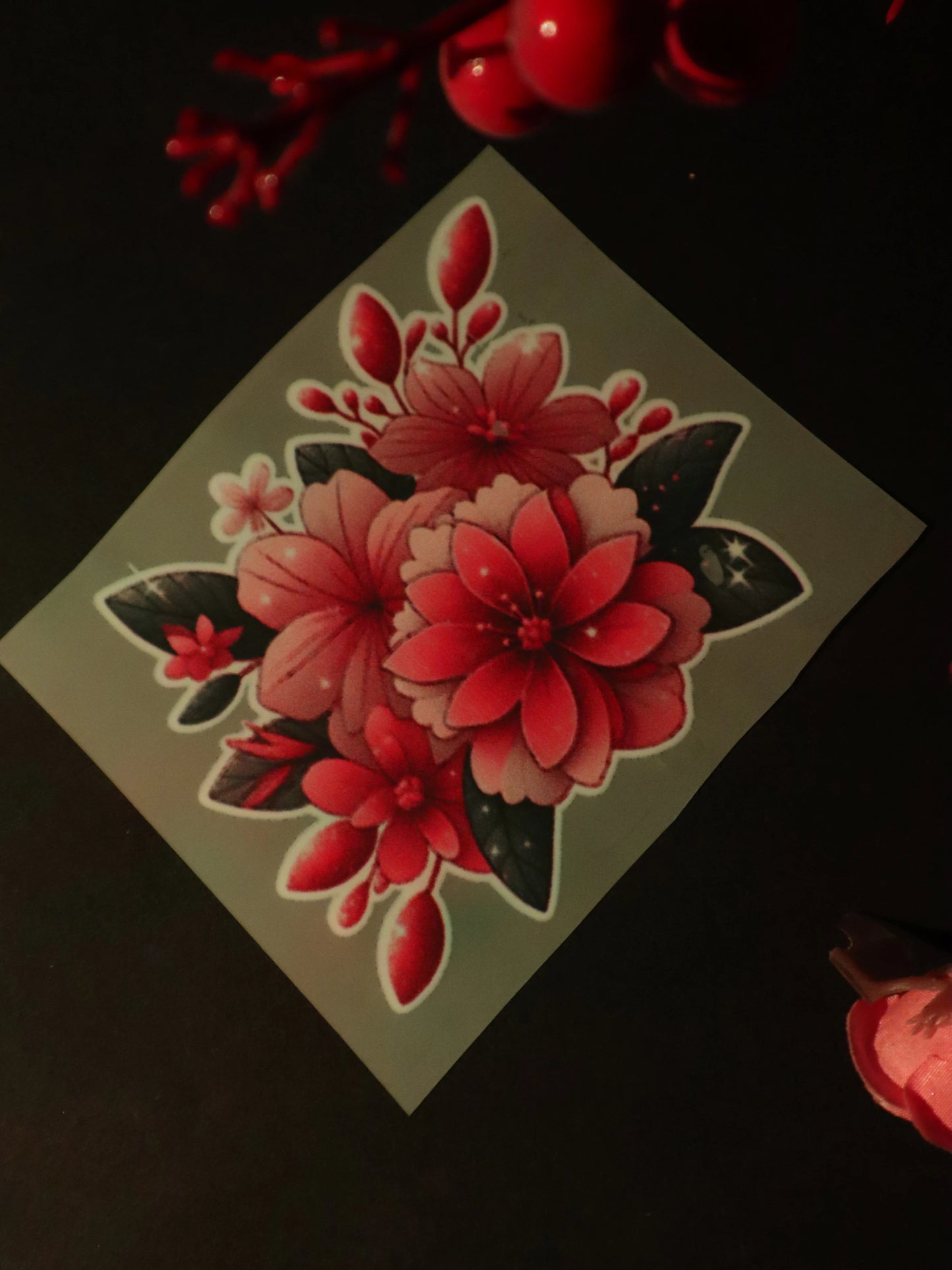 Scarlet Bloom Burst | Iron on patch | Pinterest Flowers