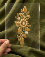 Zardozi Phool embroidery-look iron-on patch | Thread Theory