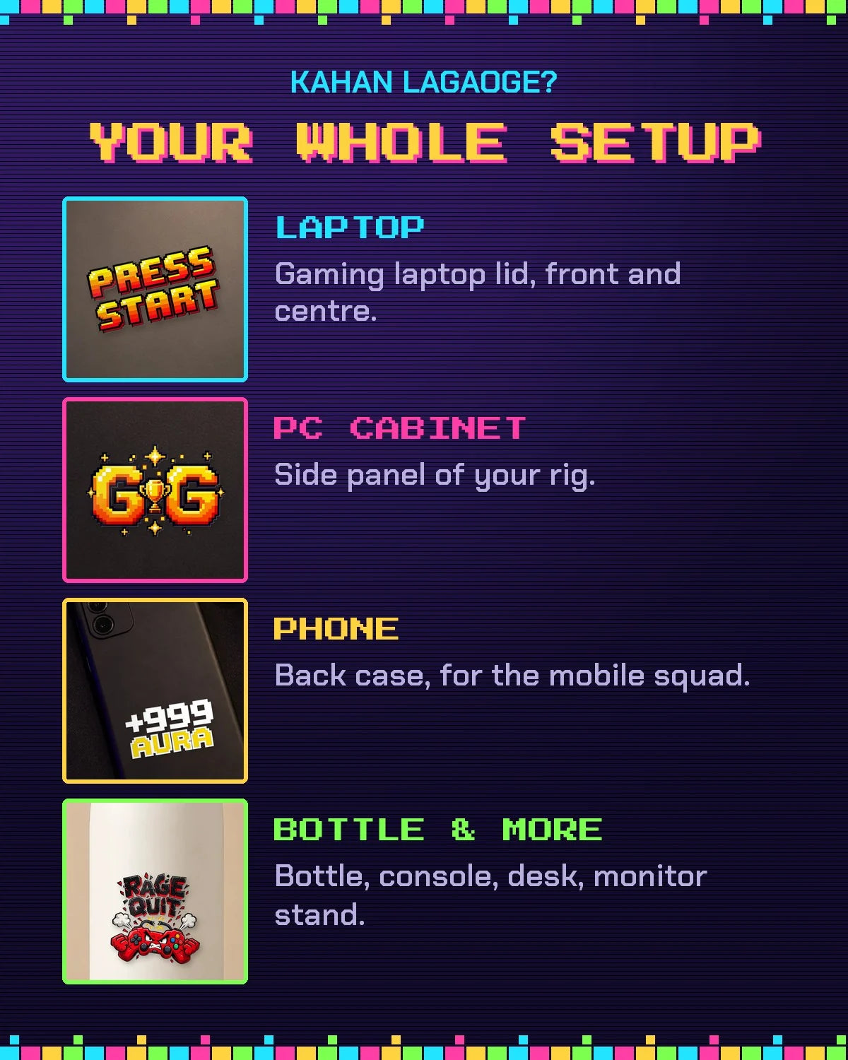 Checkered Flags: how and where to apply