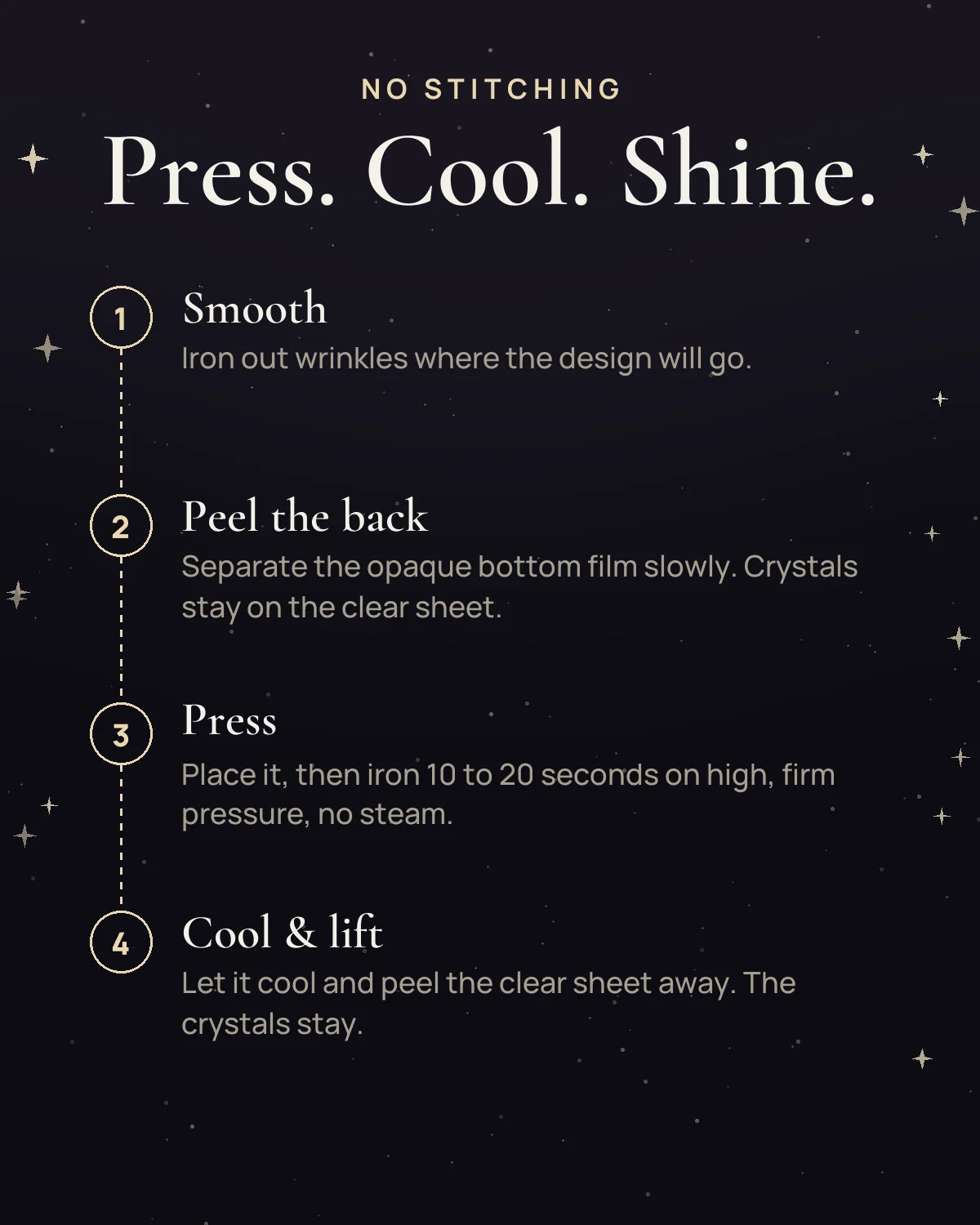 Crystal Petals: how and where to apply