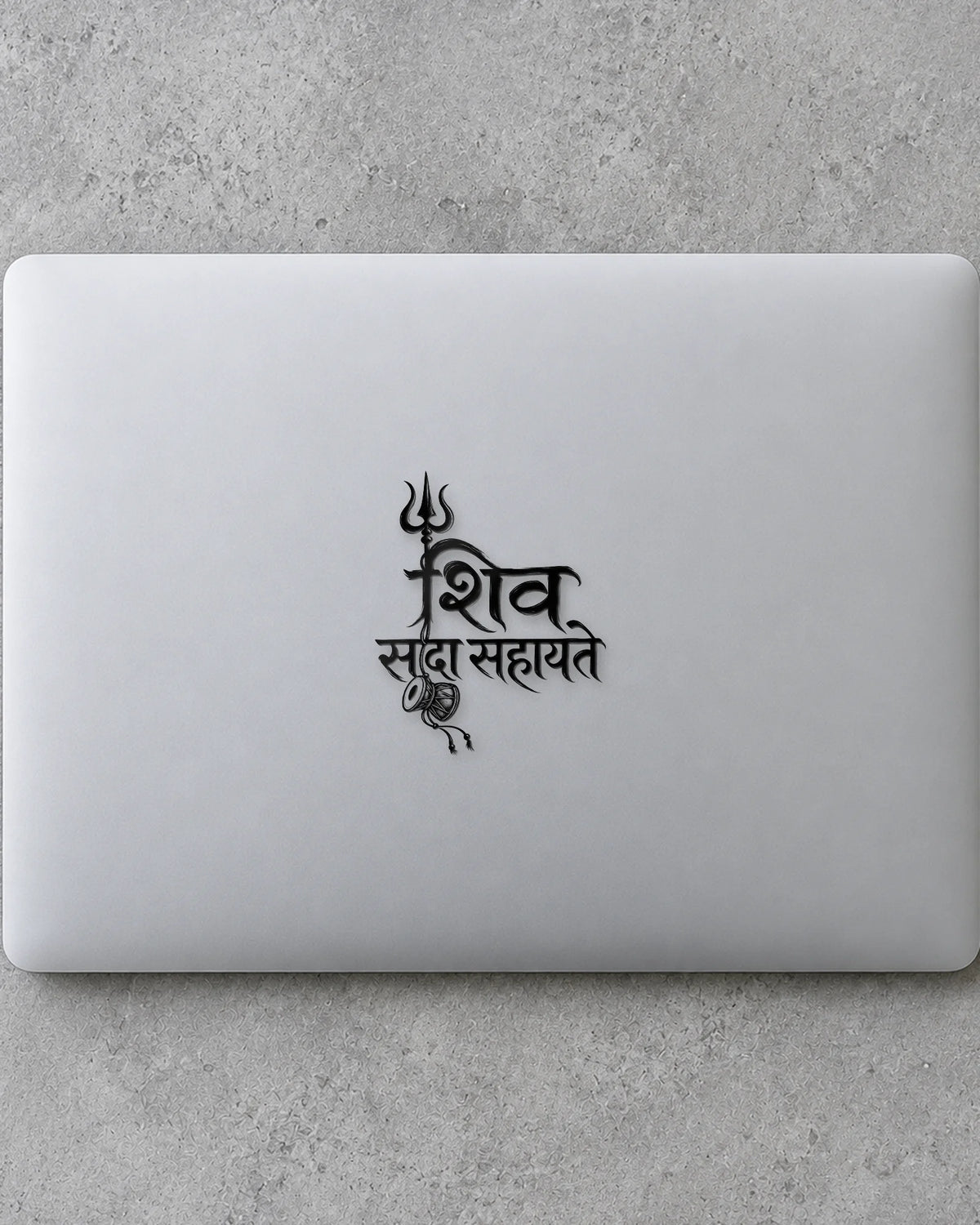 Shiv Sada Sahayate hard surface patch in black ink mockup