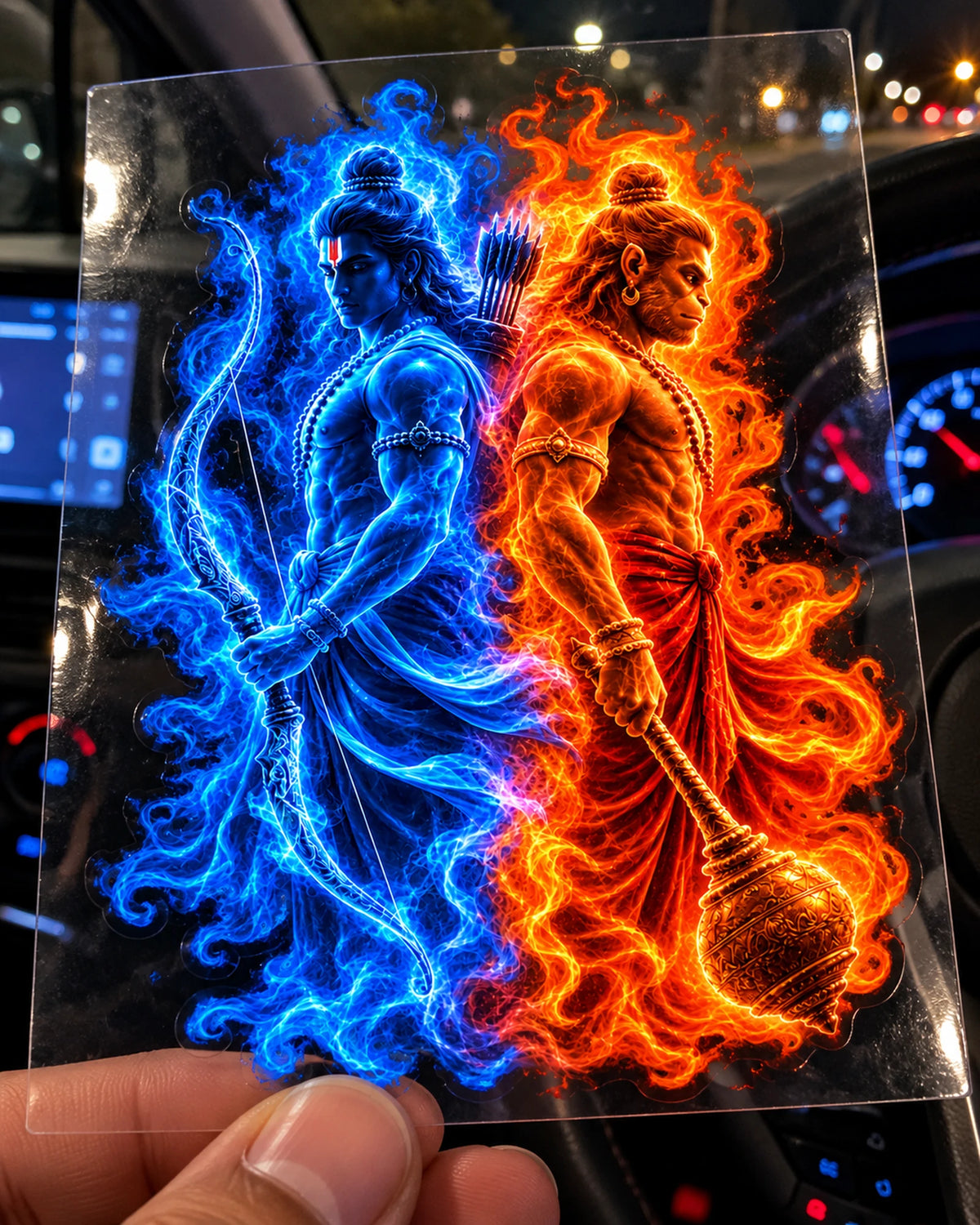Agni Ram Bhakt hard surface patch on clear film