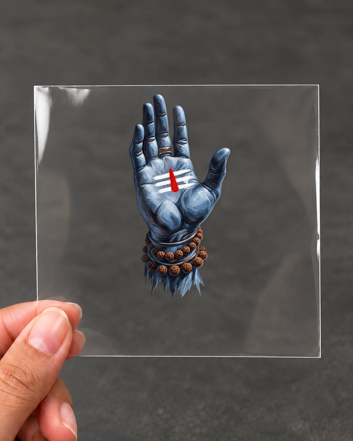 Mahadev Ka Haath hard surface patch on clear film