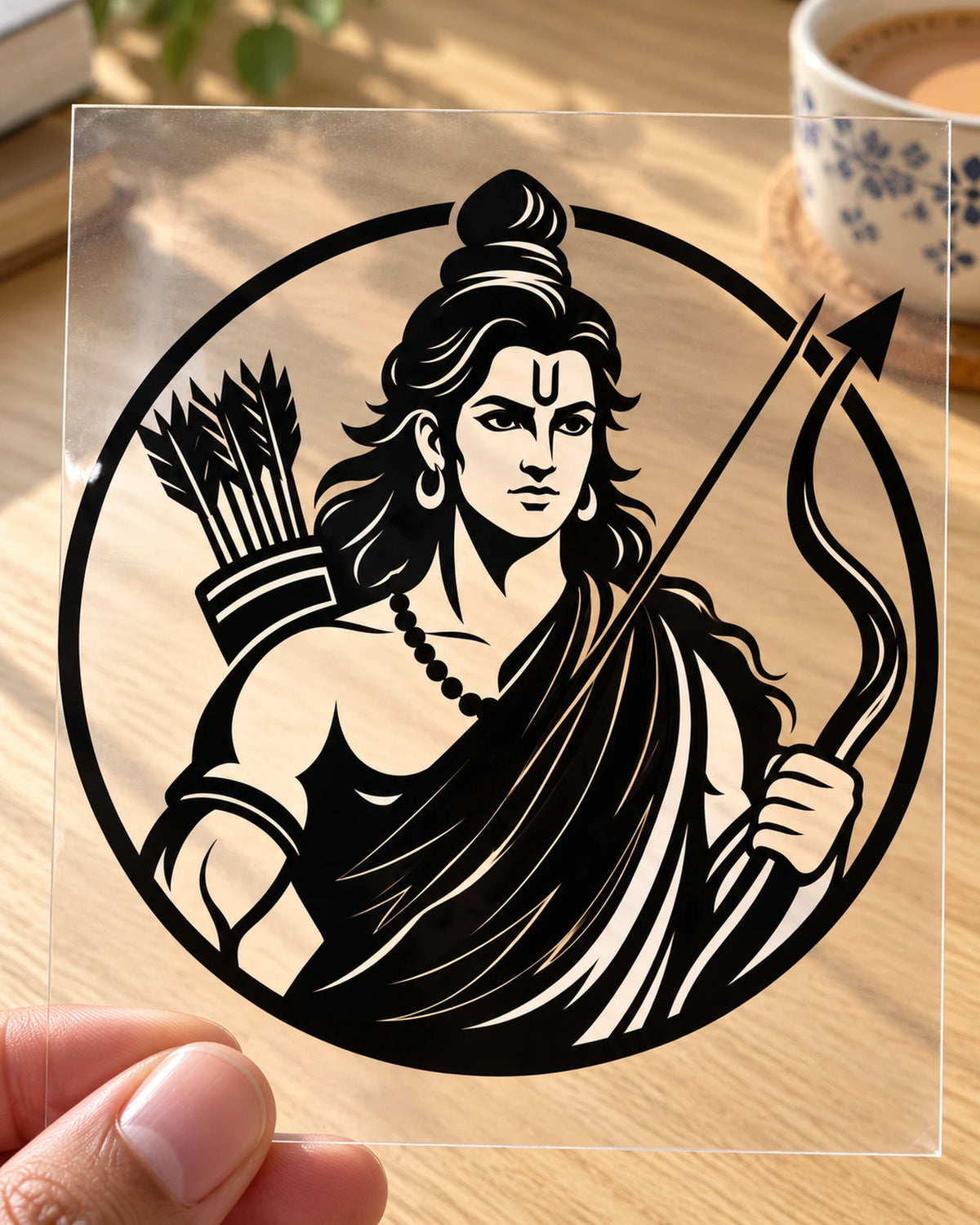 Kodandadhari Badge hard surface patch on clear film