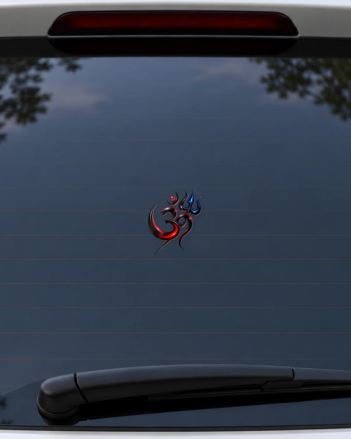Om Trishul hard surface patch mockup