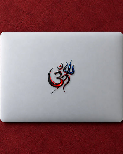 Om Trishul hard surface patch mockup