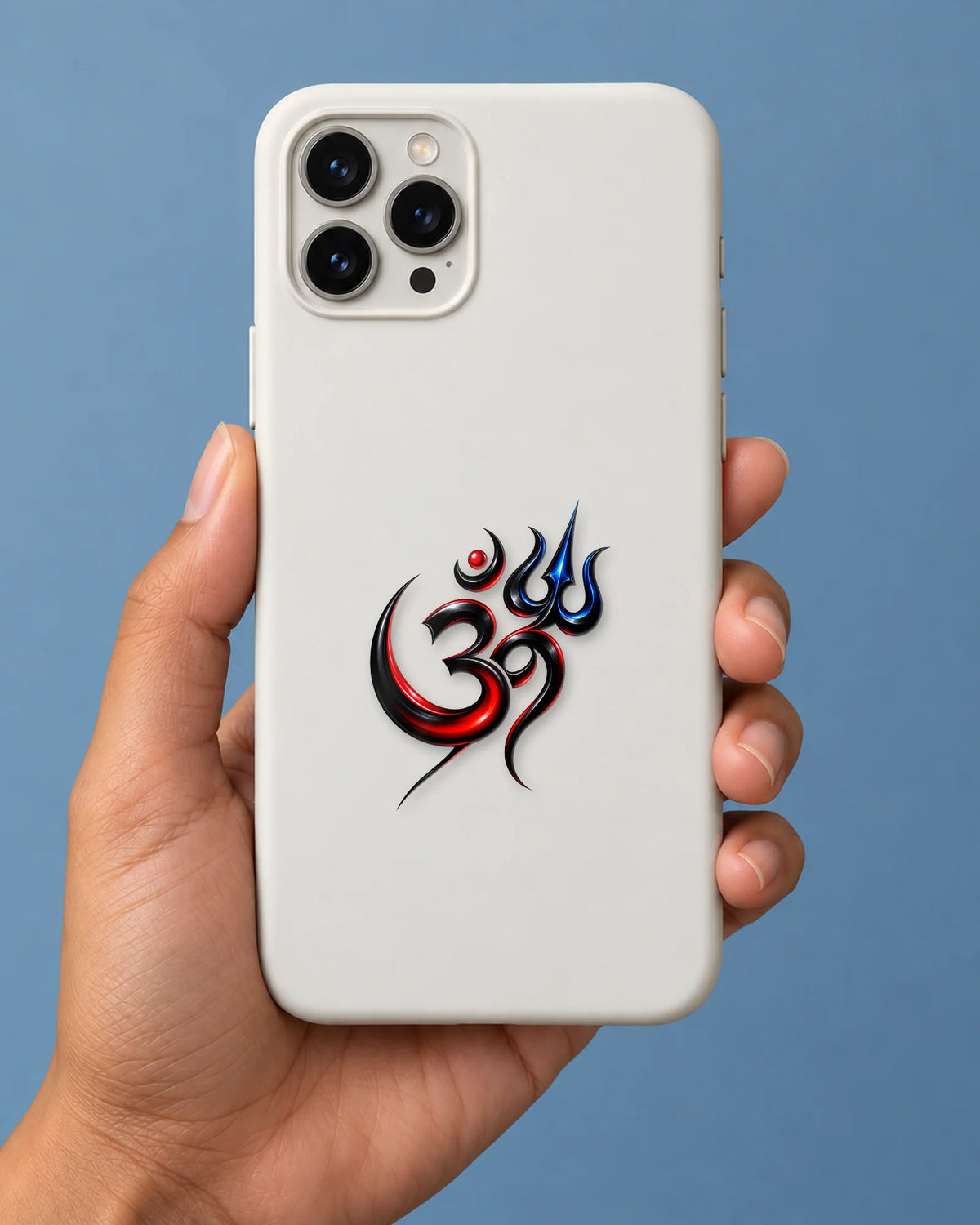 Om Trishul hard surface patch mockup