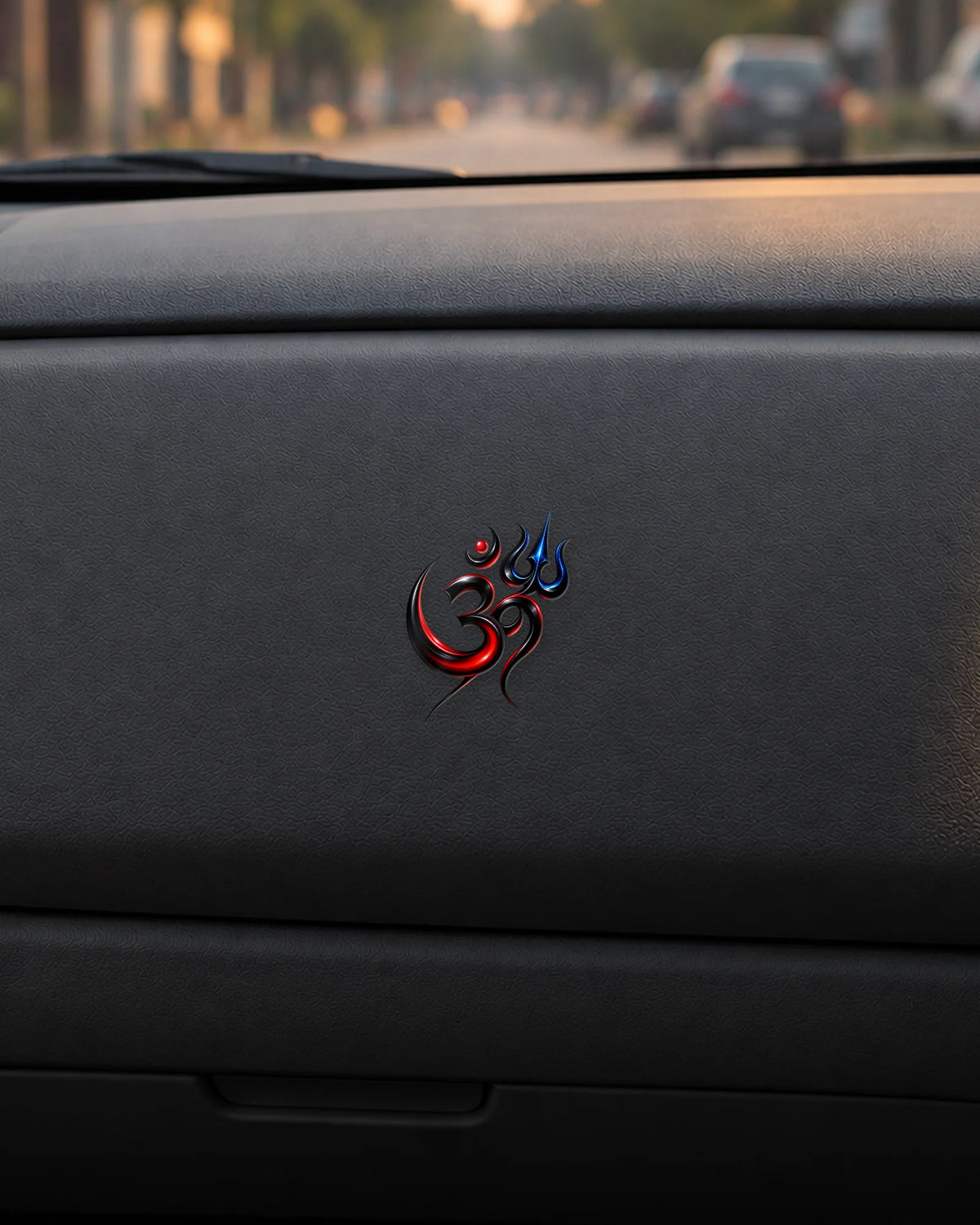 Om Trishul hard surface patch mockup