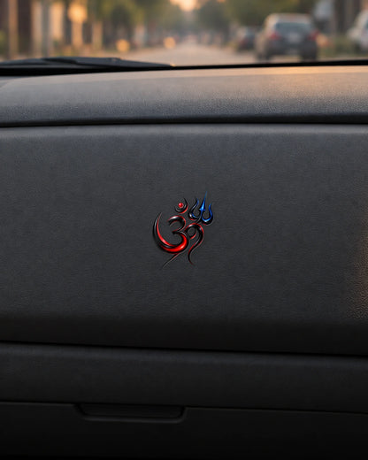 Om Trishul hard surface patch mockup