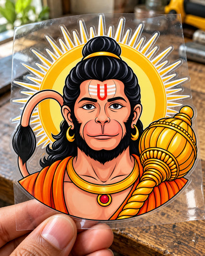 Suryateja Hanuman hard surface patch on clear film
