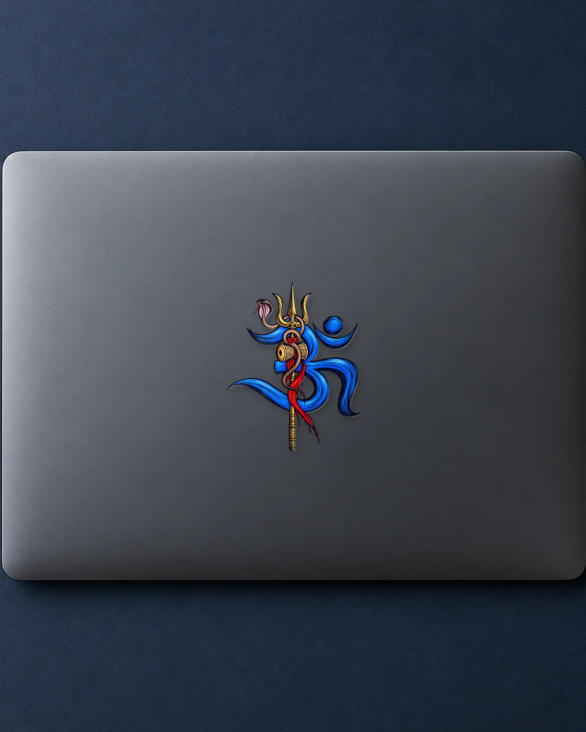 Om Naag Damru hard surface patch mockup