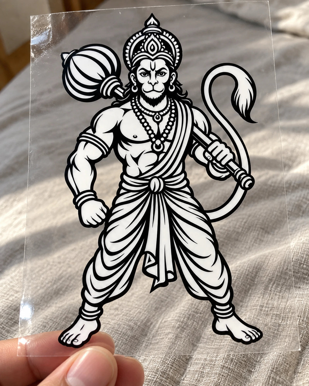 Ink Bajrangi hard surface patch on clear film