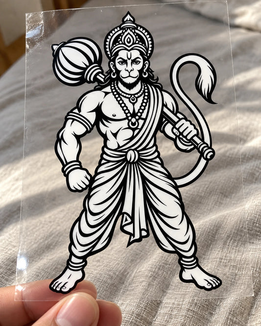 Ink Bajrangi hard surface patch on clear film
