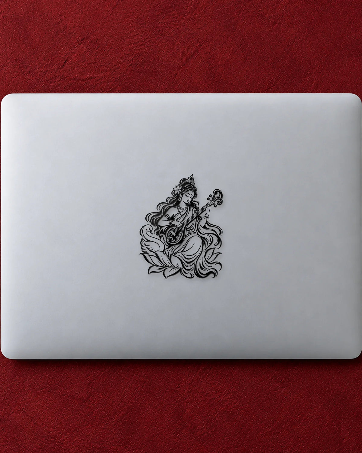 Saraswati Calligraphy hard surface patch mockup