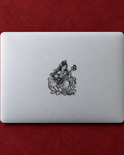 Saraswati Calligraphy hard surface patch mockup