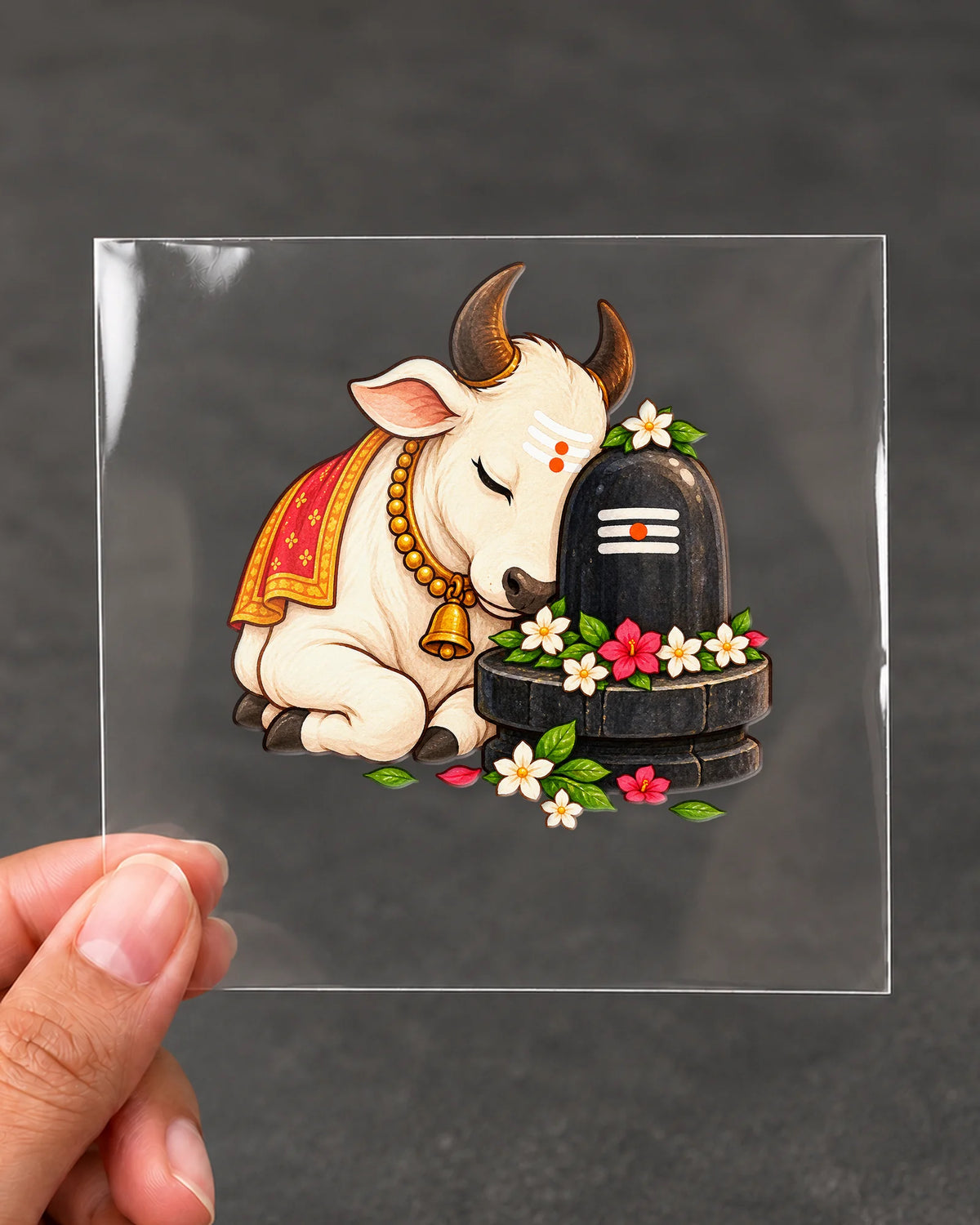 Nandi Bhakti hard surface patch on clear film