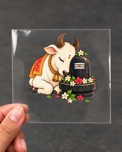 Nandi Bhakti hard surface patch on clear film