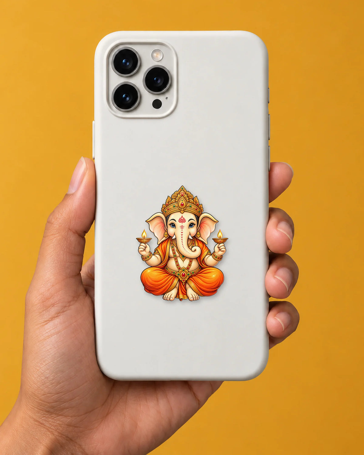 Diya Ganesha hard surface patch mockup