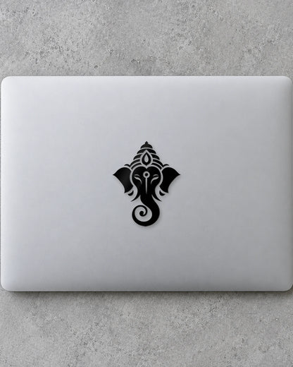 Ekdant Silhouette hard surface patch in black ink mockup