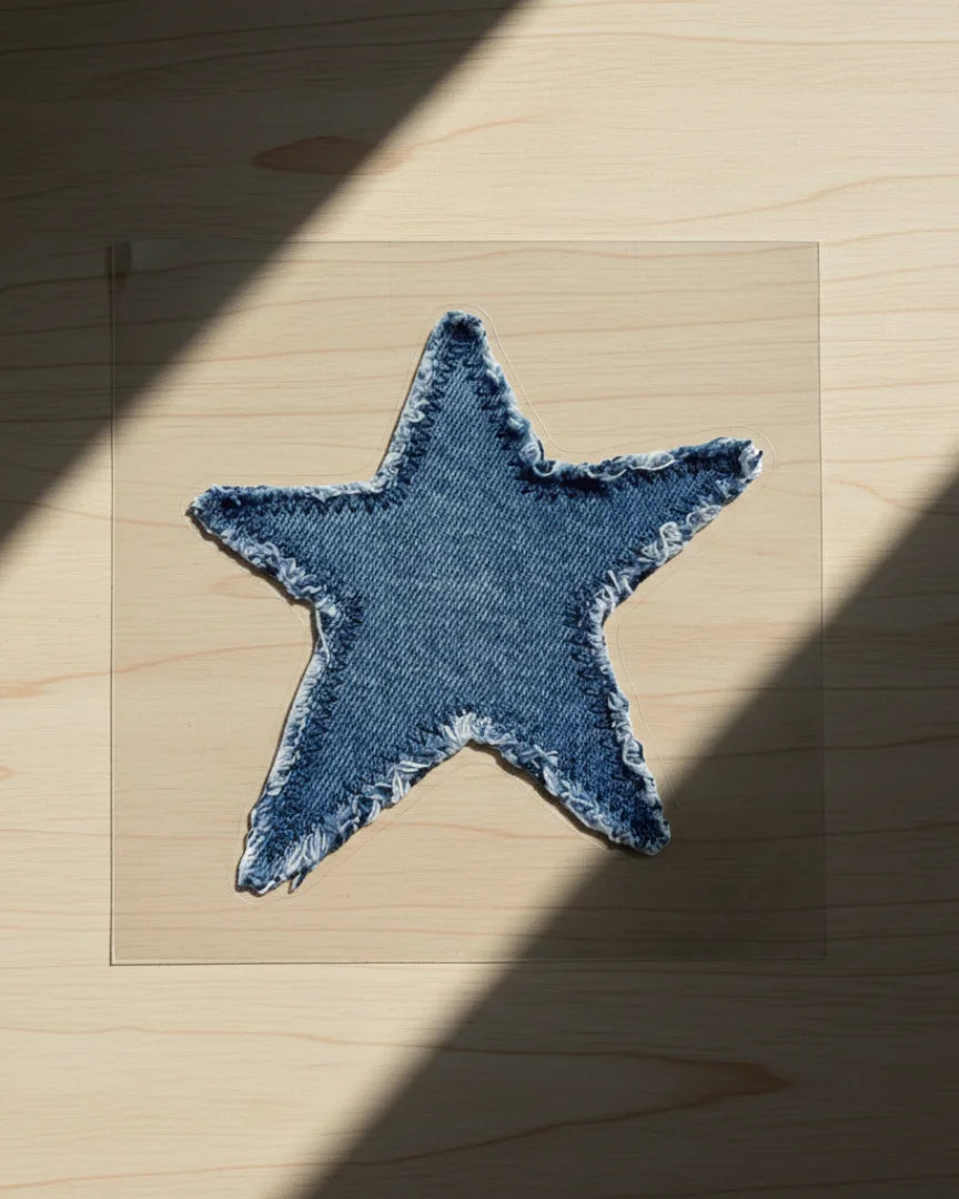Denim Star | Iron-on Patch | Cosmic Threads